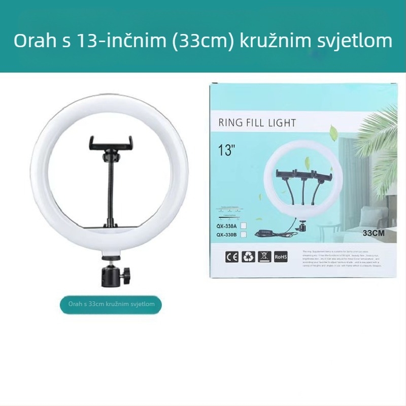 LED svjetlo za fill za prijenose uživo i kratke videozapise — 15W, 5V/2A, vertikalni montažni položaj, za live fotografiju