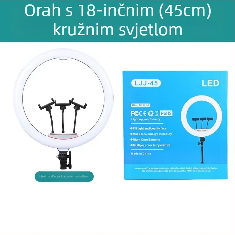 LED svjetlo za fill za prijenose uživo i kratke videozapise — 15W, 5V/2A, vertikalni montažni položaj, za live fotografiju