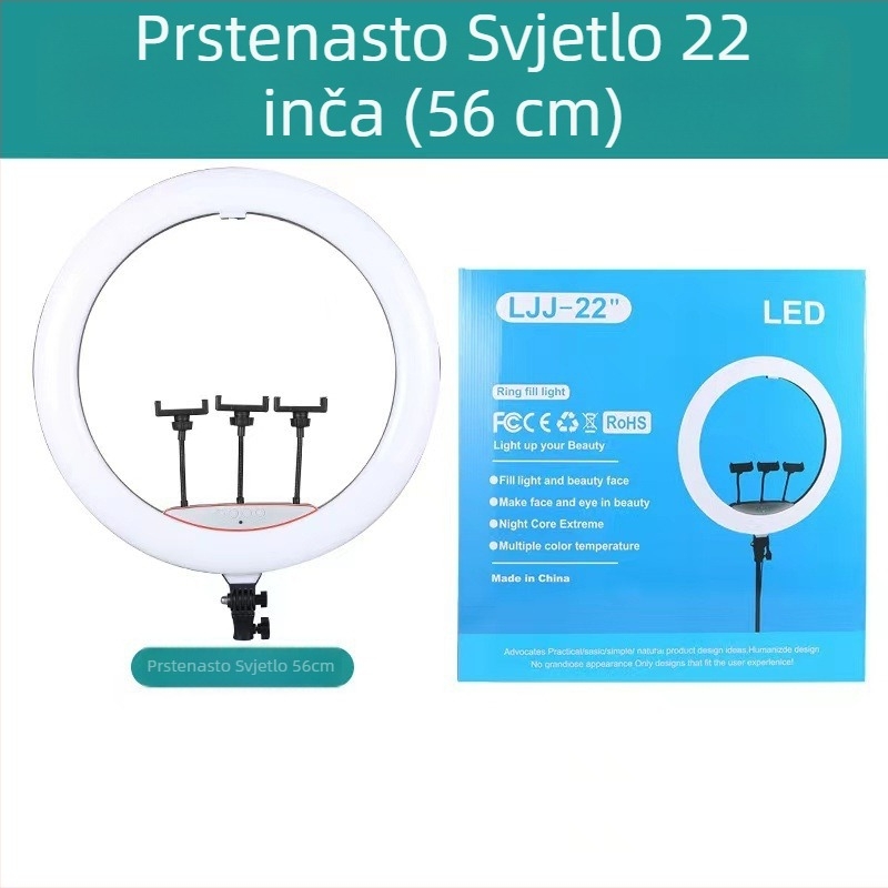 LED svjetlo za fill za prijenose uživo i kratke videozapise — 15W, 5V/2A, vertikalni montažni položaj, za live fotografiju