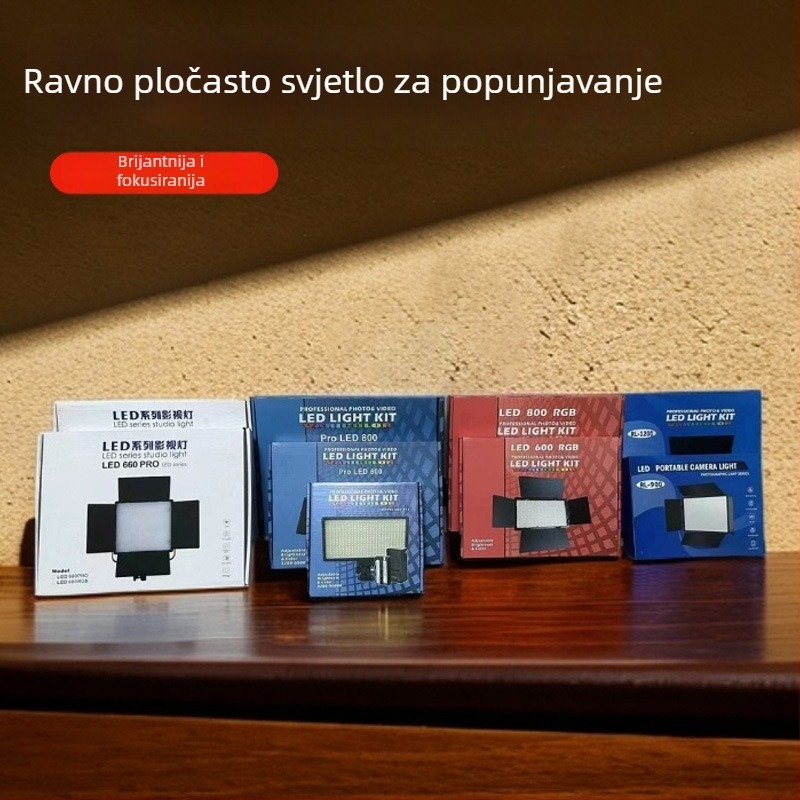 LED416 rasvjeta za fotografiju s tri temperature boje, prilagodljiva 2500-9900K, 10-50W, 220V, za prijenos uživo, snimanje videa i studijsku fotografiju