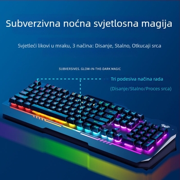 Gaming tipkovnica F3010 – žično, 104 tipke, Crater Architecture, metalno kućište