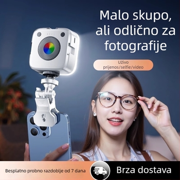 LED rasvjeta za dopunu za telefon - prijenosna ručna RGB rasvjeta za prijenos uživo, 10–50W, 220V, višestruko podešavanje jačine svjetla