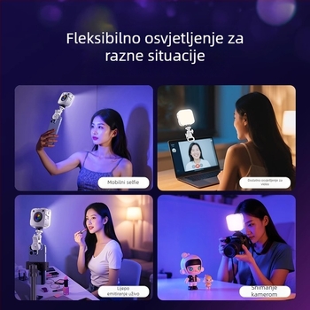 LED rasvjeta za dopunu za telefon - prijenosna ručna RGB rasvjeta za prijenos uživo, 10–50W, 220V, višestruko podešavanje jačine svjetla