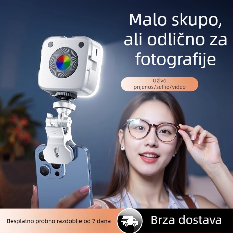 LED rasvjeta za dopunu za telefon - prijenosna ručna RGB rasvjeta za prijenos uživo, 10–50W, 220V, višestruko podešavanje jačine svjetla