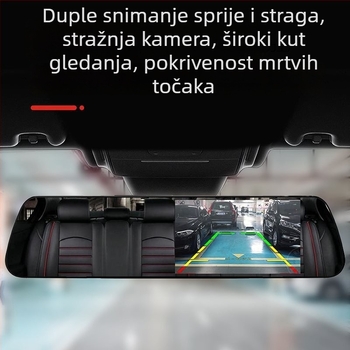 Automobilska dash kamera s prednjom i stražnjom kamerom, 360° panoramski prikaz, F2.0, 1080p, 4MP