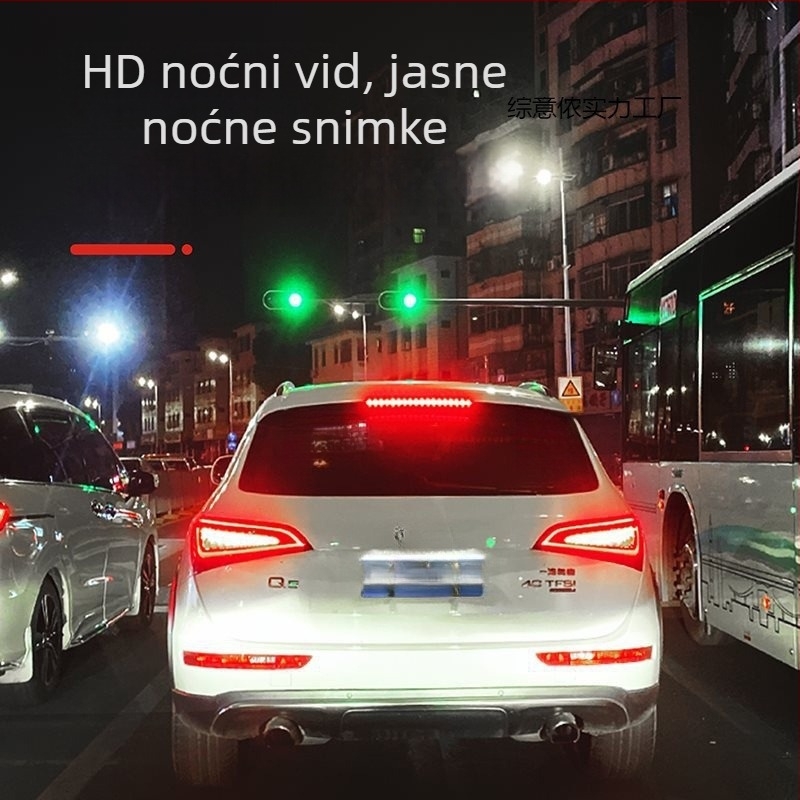 Automobilska dash kamera s prednjom i stražnjom kamerom, 360° panoramski prikaz, F2.0, 1080p, 4MP