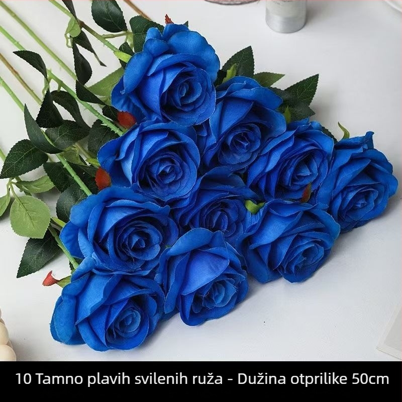 Umjetni buket ruže od svile - stilizirana, reljefna izrada - za vjenčanja, kućni dekor, fotografijske rekvizite, na otvorenom