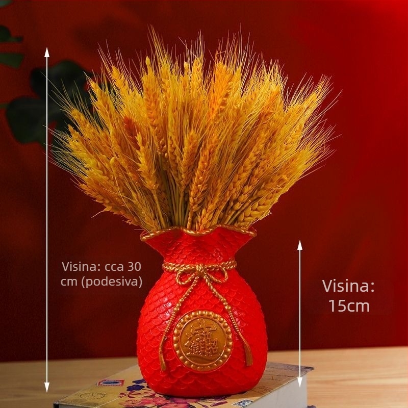 Sušeni buket od grančica pšenice, obojene trave, kartonsko pakiranje