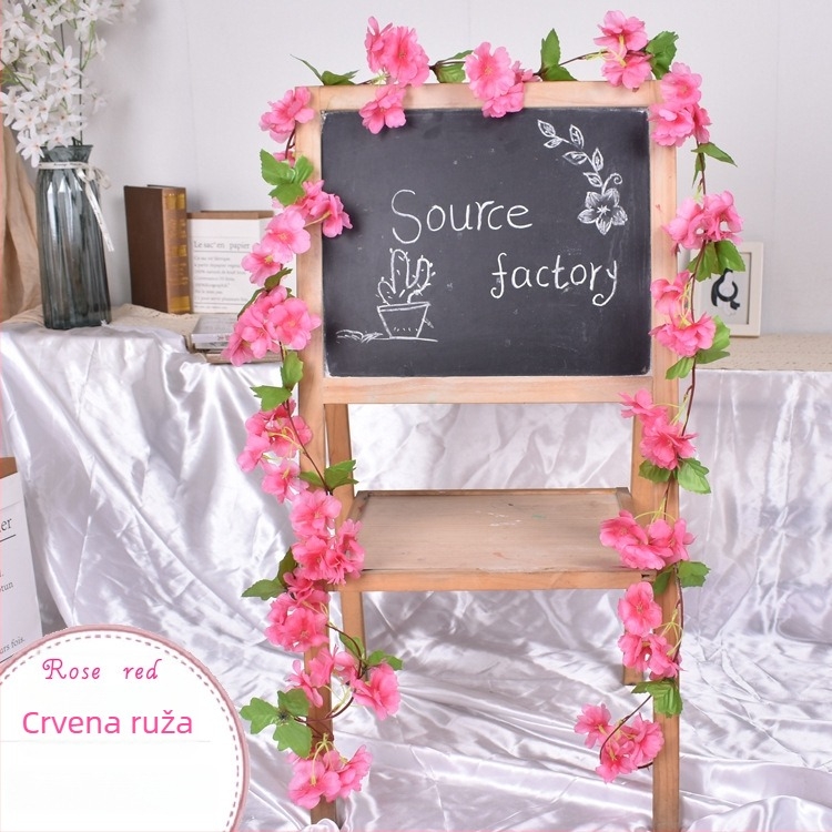 Umjetna vinova loza od svilenih cvjetova za svadbenu dekoraciju, vanjsku uporabu i rekvizite za fotografiju — Hydrangea sorta