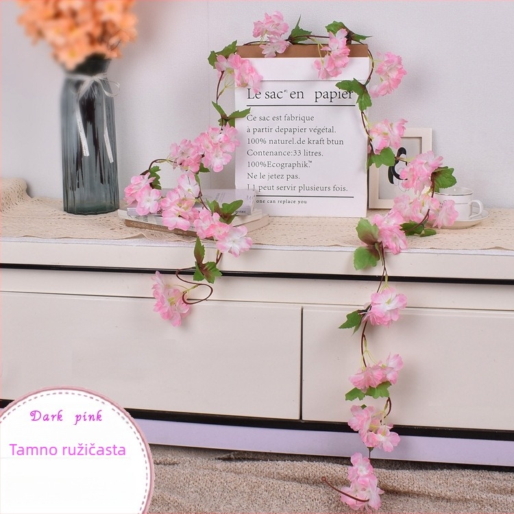 Umjetna vinova loza od svilenih cvjetova za svadbenu dekoraciju, vanjsku uporabu i rekvizite za fotografiju — Hydrangea sorta