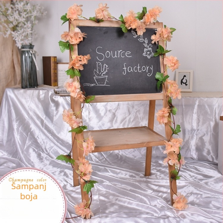 Umjetna vinova loza od svilenih cvjetova za svadbenu dekoraciju, vanjsku uporabu i rekvizite za fotografiju — Hydrangea sorta