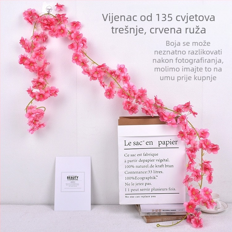 Umjetna vinova loza od svilenih cvjetova za svadbenu dekoraciju, vanjsku uporabu i rekvizite za fotografiju — Hydrangea sorta