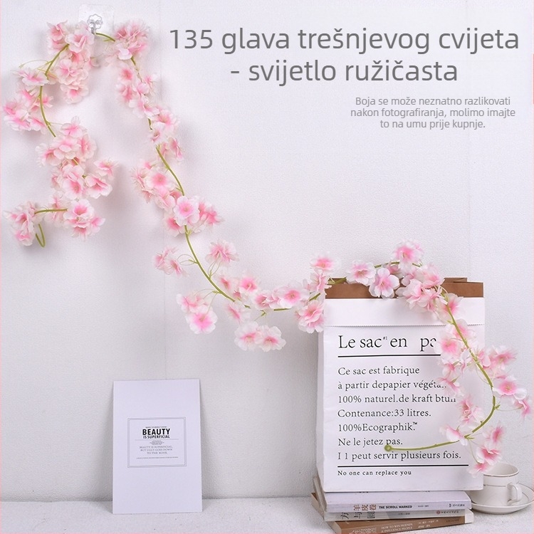 Umjetna vinova loza od svilenih cvjetova za svadbenu dekoraciju, vanjsku uporabu i rekvizite za fotografiju — Hydrangea sorta