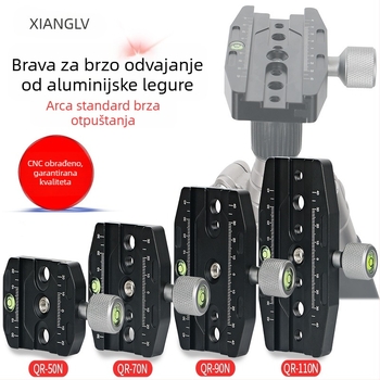 DSLR ploča za brzo oslobađanje za stativ — Bajonetni nosač, aluminijska legura, univerzalna kompatibilnost, unutarnja i vanjska upotreba