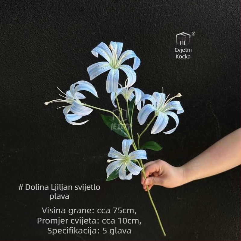Umjetna ljiljan, svilen cvijet, jednonoga grana, za vjenčanja i kućni dekor