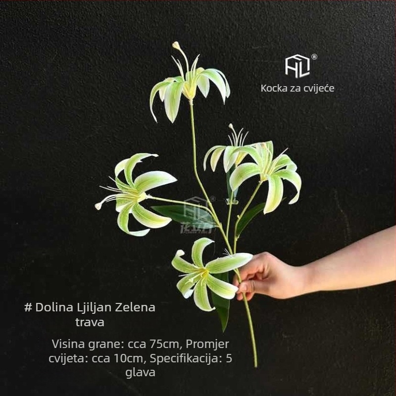 Umjetna ljiljan, svilen cvijet, jednonoga grana, za vjenčanja i kućni dekor
