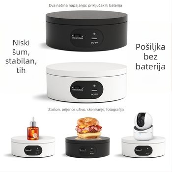 Turntable king električni rotirajući fotografijski stol ND120 – plastična konstrukcija, nosivost 2–5 kg, za video snimanje i izlaganje