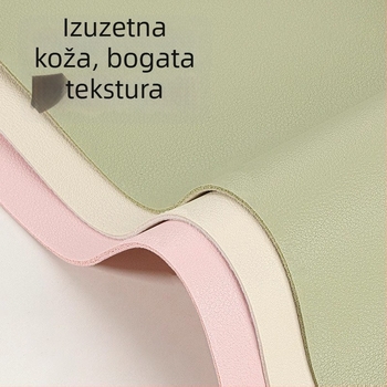 Kožna dvostruka podloga za stol, ekstra velika, za uredske i računala stolove; podloga za tipkovnicu i miš; zaštita radne površine stola