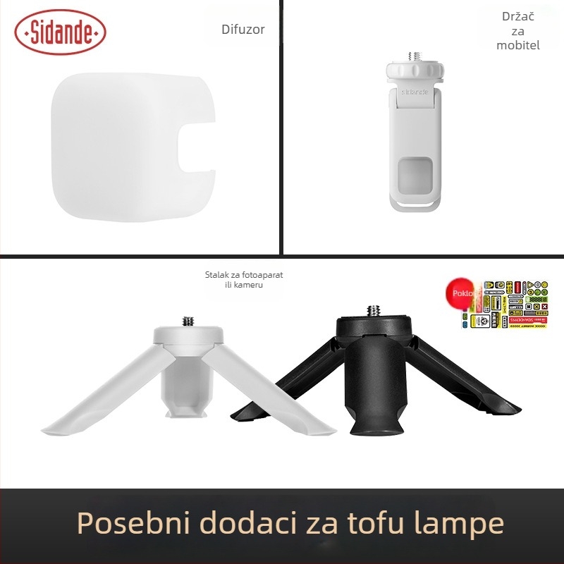 Stolni tripod s držačem za telefon i 1/4-inčnim sučeljem – Marka Stand; Smanjena visina 23 mm; Težina 27,8 g