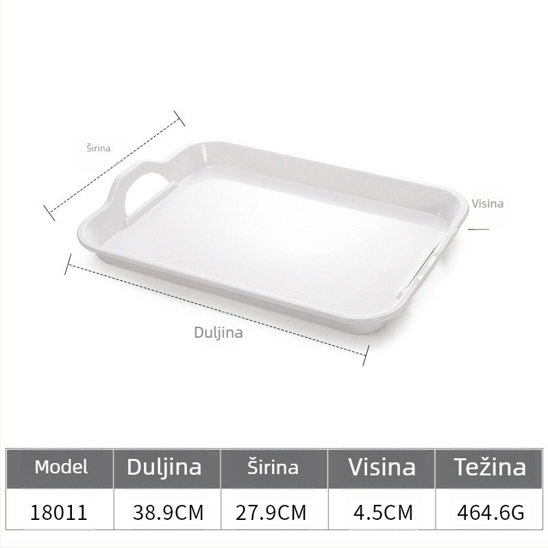 Tanjur od melamina, četvrtastog oblika, modernog minimalističkog stila, boja ispod glazure, Capa