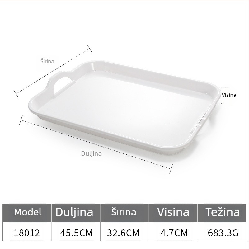 Tanjur od melamina, četvrtastog oblika, modernog minimalističkog stila, boja ispod glazure, Capa