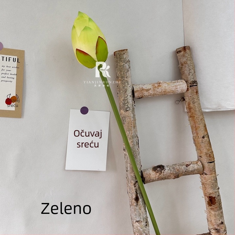 Runzhi umjetni lotos s listom – svileni lotos, kineskog stila chinoiserie, svadbena dekoracija i rekviziti za fotografiju (Brand Runzhi; Materijal: svila; Upotreba: vjenčanje, rekviziti za fotografiju; Stil: chinoiserie)