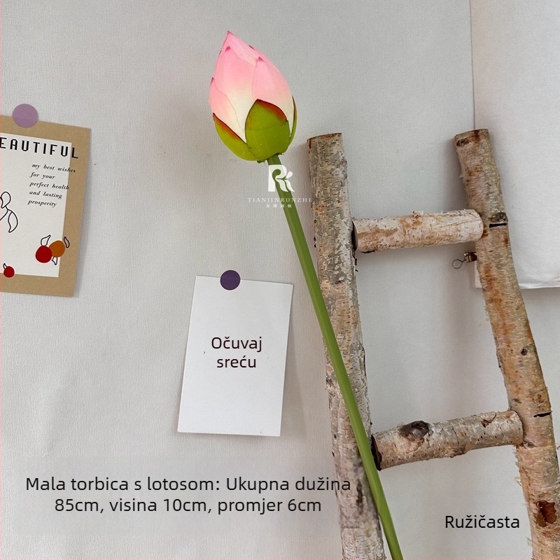 Runzhi umjetni lotos s listom – svileni lotos, kineskog stila chinoiserie, svadbena dekoracija i rekviziti za fotografiju (Brand Runzhi; Materijal: svila; Upotreba: vjenčanje, rekviziti za fotografiju; Stil: chinoiserie)