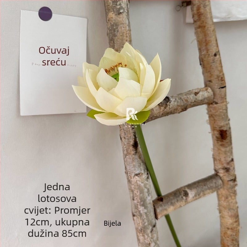 Runzhi umjetni lotos s listom – svileni lotos, kineskog stila chinoiserie, svadbena dekoracija i rekviziti za fotografiju (Brand Runzhi; Materijal: svila; Upotreba: vjenčanje, rekviziti za fotografiju; Stil: chinoiserie)