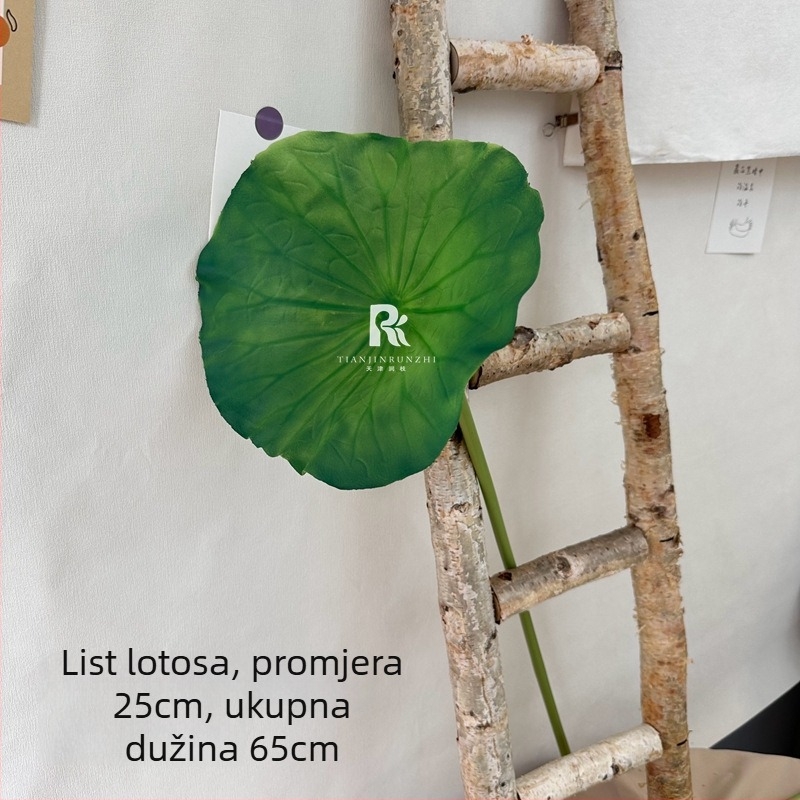 Runzhi umjetni lotos s listom – svileni lotos, kineskog stila chinoiserie, svadbena dekoracija i rekviziti za fotografiju (Brand Runzhi; Materijal: svila; Upotreba: vjenčanje, rekviziti za fotografiju; Stil: chinoiserie)