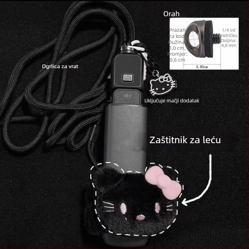 Kućište za zaštitu objektiva DJI Pocket 3 s lanyardom i crossbody remenom