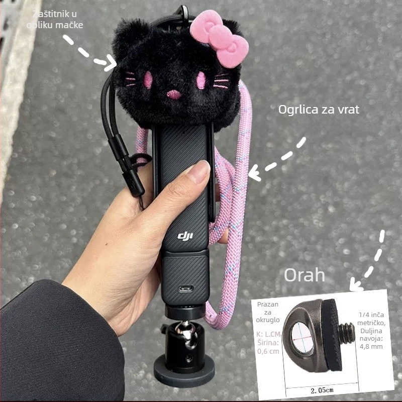 Kućište za zaštitu objektiva DJI Pocket 3 s lanyardom i crossbody remenom