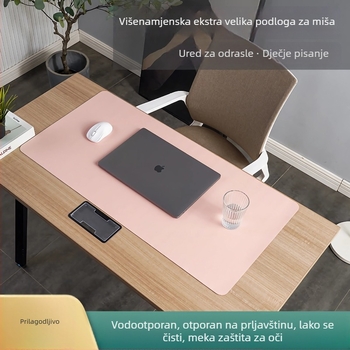 Extra velika kožna podloga za miš i stolna podloga – otporna na ulje i vodu, izbrisiva površina za pisanje