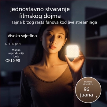 LED rasvjeta za popunu, ručna, prijenosna, 10–50W, 220V, tri temperature boje, za vanjsku fotografiju