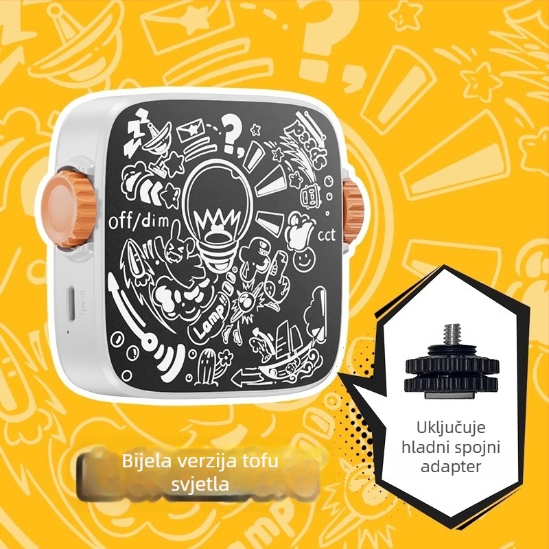 LED rasvjeta za popunu, ručna, prijenosna, 10–50W, 220V, tri temperature boje, za vanjsku fotografiju