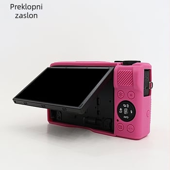Silikonsko zaštitno kućište za Canon G7X Mark III kameru, otporno na habanje i udarce.
