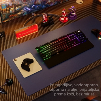 Kožna ekstra velika podloga za miš, vodootporna stolna podloga za računalo, protuklizna, visoka kvaliteta