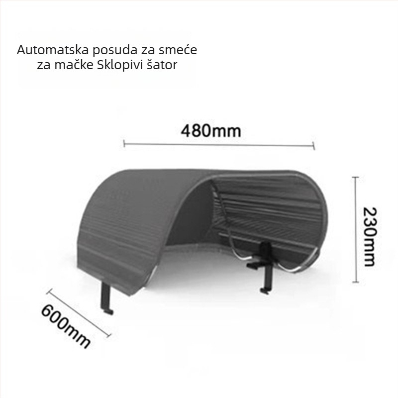Cute Baby automatska kutija za mačke s električnom lopaticom za izmet, sklopivi šator, pametna mačja toalet, prostirka za pijesak