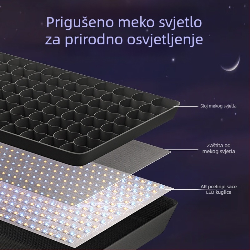 Prijenosna LED rasvjeta za fotografiju za prijenos uživo, dvobojna temperatura boje 2700–6500K, 70–100W, E27 držač, 22V, neovisno napajanje, podesiva jačina svjetla