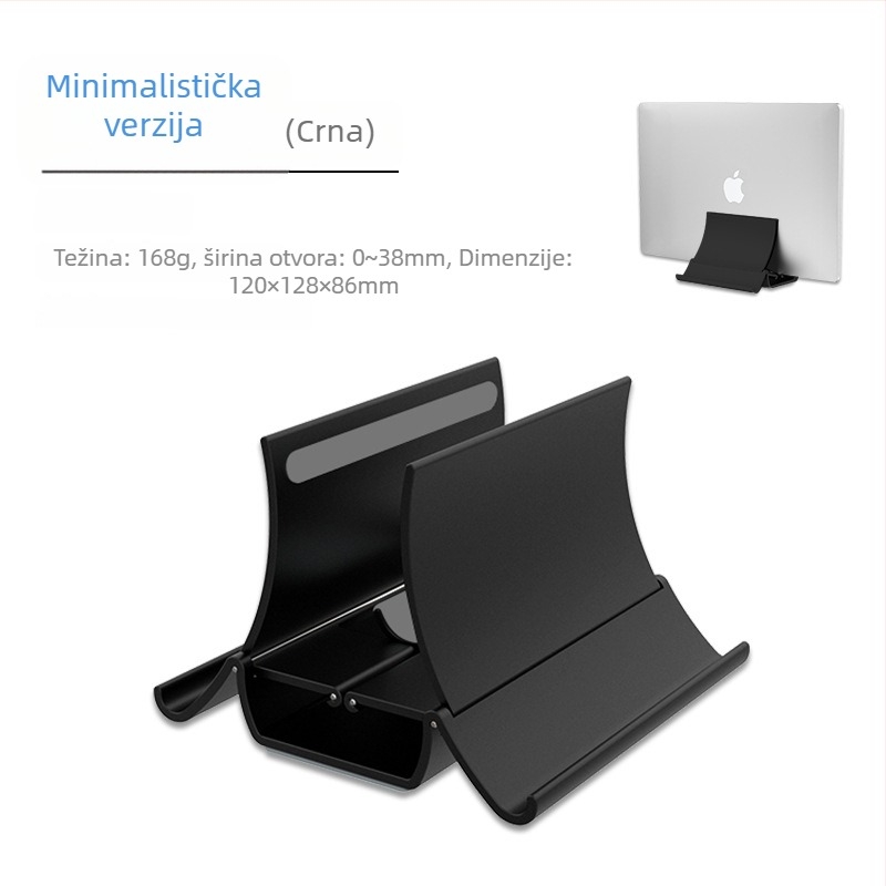 Vertikalni nosač za laptop s gravitacijskim skladištem, uspravni stolni nosač s podrškom za hlađenje, model Gravity bracket, težina 371 g