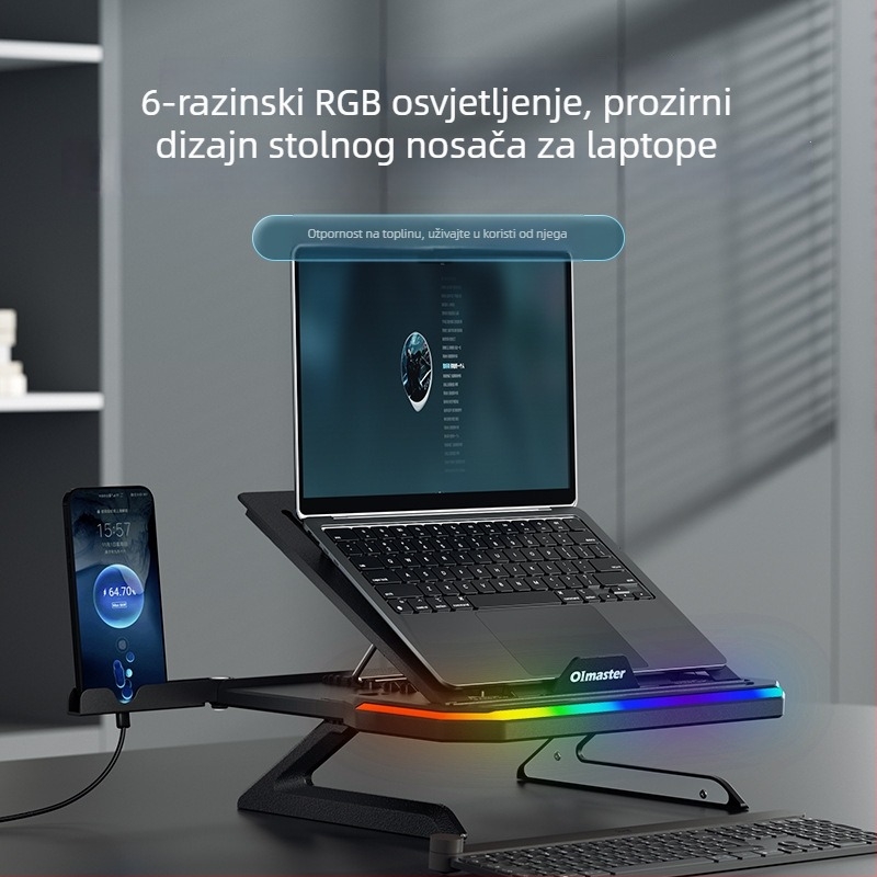 Držač za prijenosno računalo s podizanjem i hlađenjem — Model Yh-ap9001, Plastika, Okretno, Oimaster / i love moosite