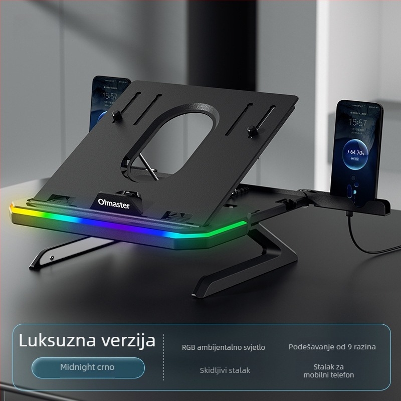 Držač za prijenosno računalo s podizanjem i hlađenjem — Model Yh-ap9001, Plastika, Okretno, Oimaster / i love moosite