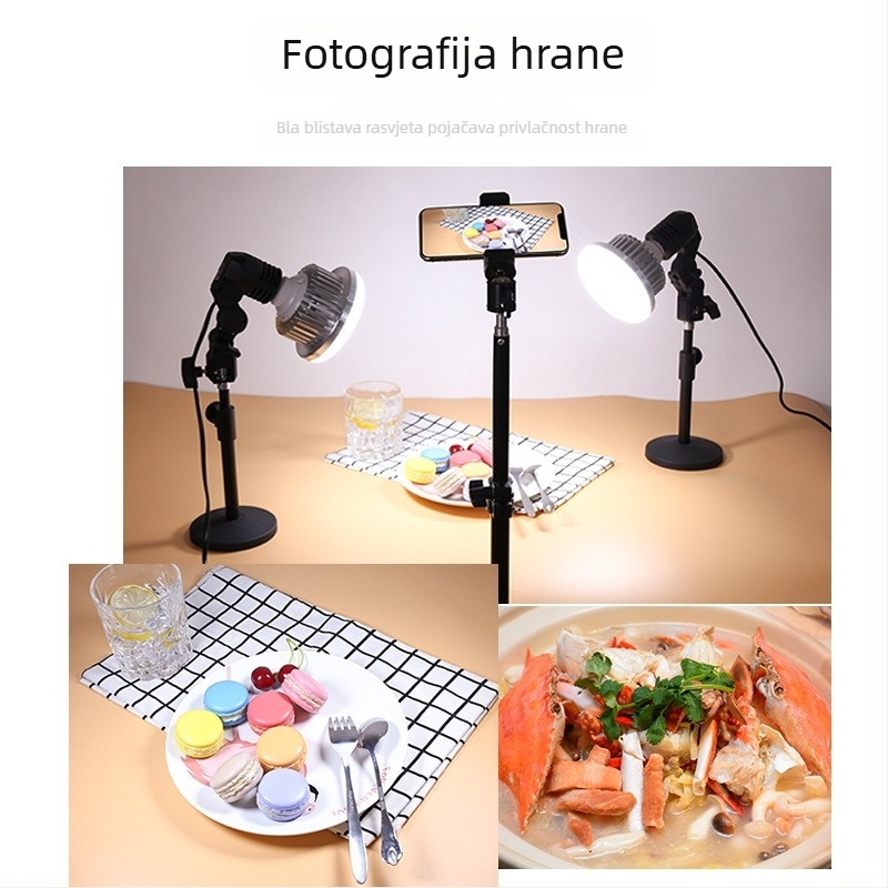 LED svjetlo za live streaming i fotografiju, 85W, 220V, LED izvor, E14 utičnica, domet 3m
