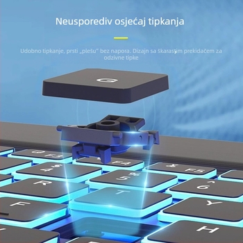 Bluetooth tipkovnica za iPad, mobilni telefon, tablet i prijenosno računalo – prijenosna, punjiva bežična tipkovnica