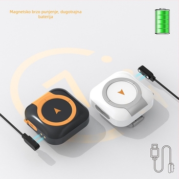 GPS tracker za kućne ljubimce s praćenjem zdravlja, temperature i otkucaja srca za pse i mačke – kompatibilan s Androidom i iOS-om, 600mAh baterija, USB 2.0 sučelje, ABS+PC kućište