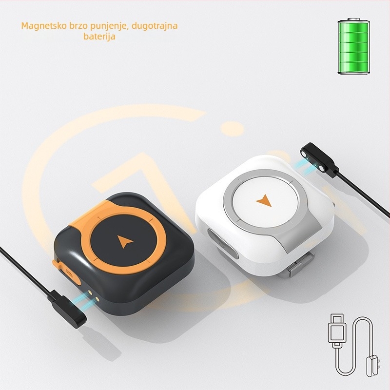 GPS tracker za kućne ljubimce s praćenjem zdravlja, temperature i otkucaja srca za pse i mačke – kompatibilan s Androidom i iOS-om, 600mAh baterija, USB 2.0 sučelje, ABS+PC kućište