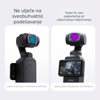 Pocket3 filter za kameru – metal+staklo, u kutiji, kompatibilan s Pocket3