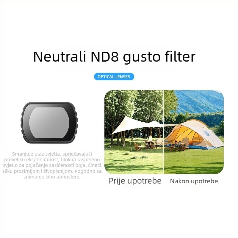 Pocket3 filter za kameru – metal+staklo, u kutiji, kompatibilan s Pocket3