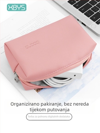 Torba za digitalne dodatke za pohranu, PU koža, model Q003, višenamjenska, namijenjena napajanju, jednostavan i modern dizajn