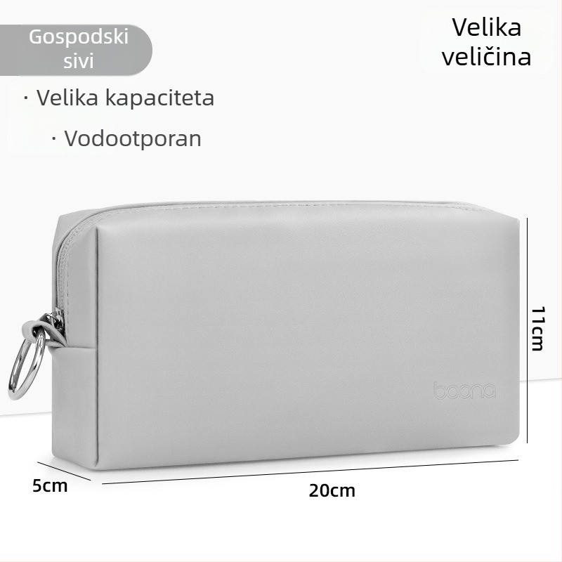 Torba za digitalne dodatke za pohranu, PU koža, model Q003, višenamjenska, namijenjena napajanju, jednostavan i modern dizajn