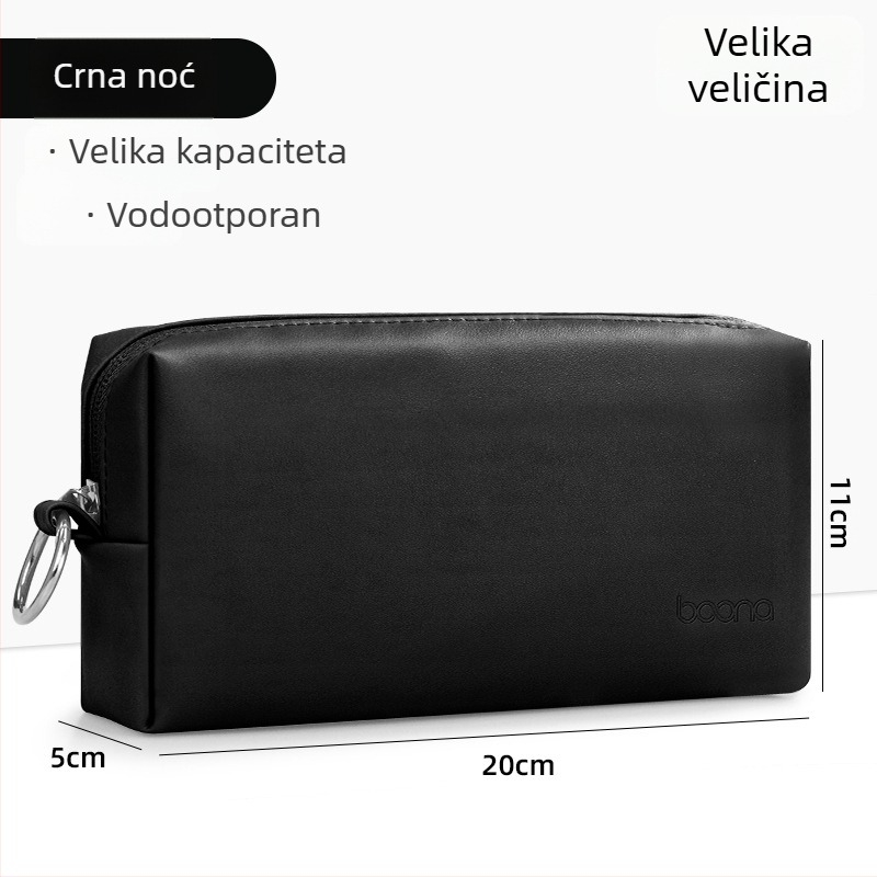 Torba za digitalne dodatke za pohranu, PU koža, model Q003, višenamjenska, namijenjena napajanju, jednostavan i modern dizajn